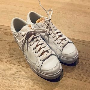 White Nike Blazer Low Platform Women's - Size 8.5 (worn once)